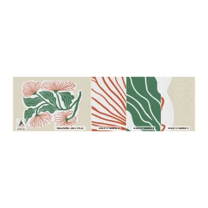 Mostră tapet autocolant Deluxe Sticker - Folclor modern - Boho, Flori, Minimalism - 100x30 cm