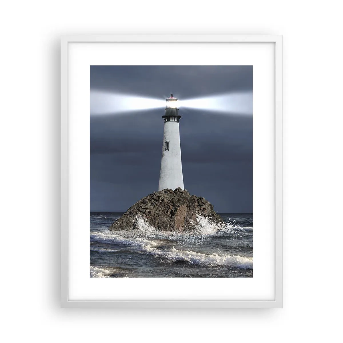 Poster în ramă albă - Aici... aici...! - 40x50 cm