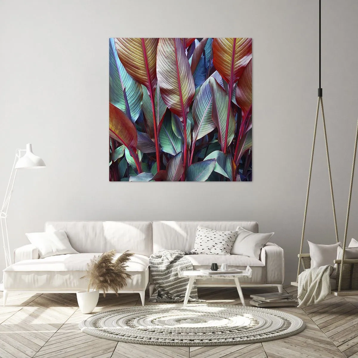 Tablou pe pânză - Tufiș colorat - 70x70 cm