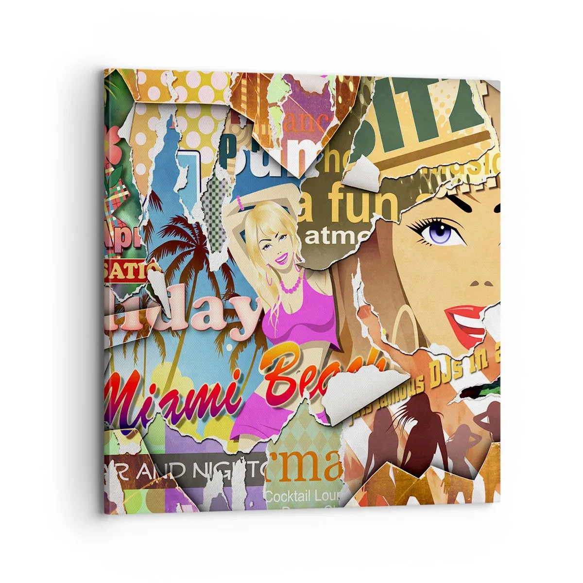 Tablou pe pânză - Flashback-uri de vacanță - 70x70 cm