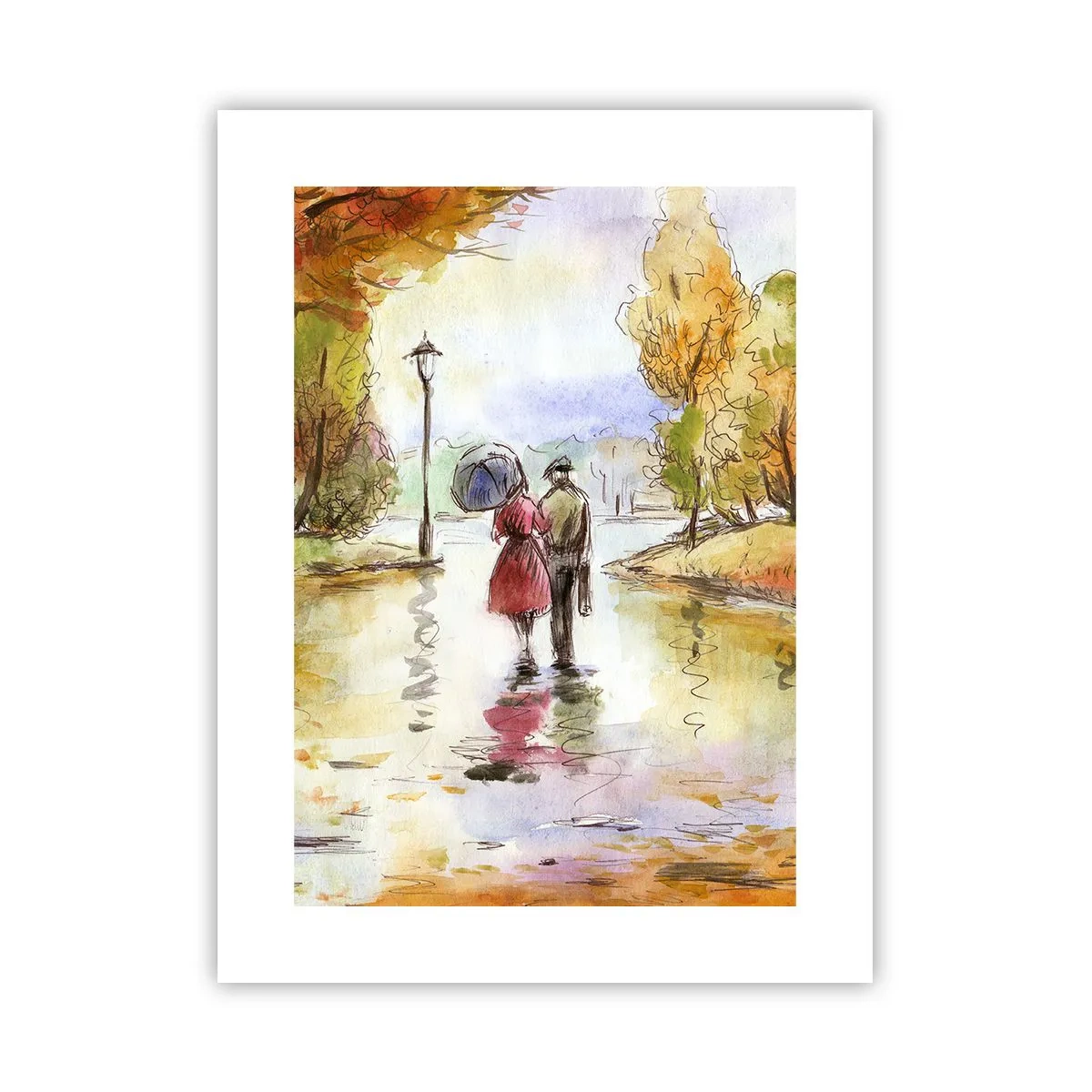 Poster - Toamnă romantică în parc - 30x40 cm