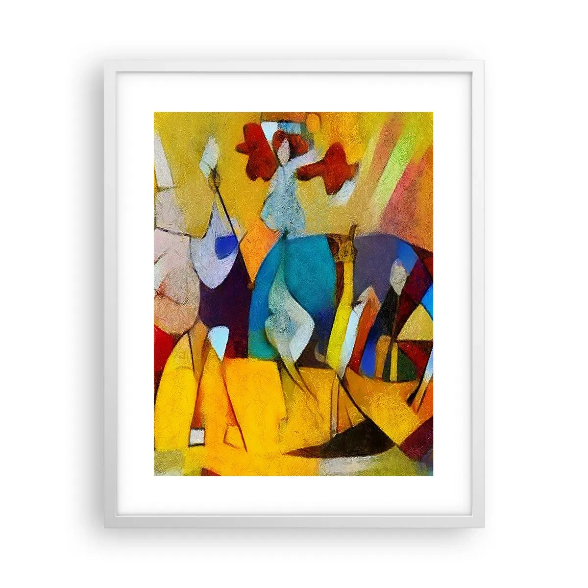 Poster în ramă albă - Soare - viață - bucurie - 40x50 cm