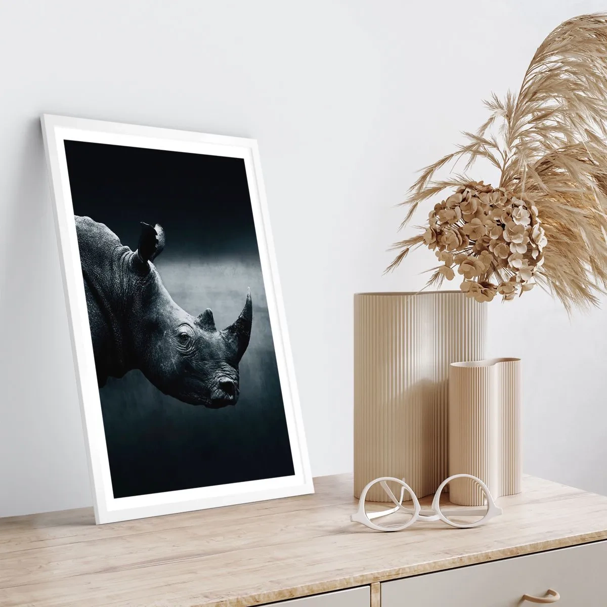 Poster în ramă albă - Profil drept - 50x70 cm