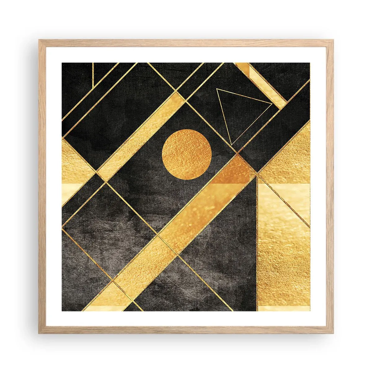 Poster în ramă de stejar deschis - Soarele deșertului - 60x60 cm