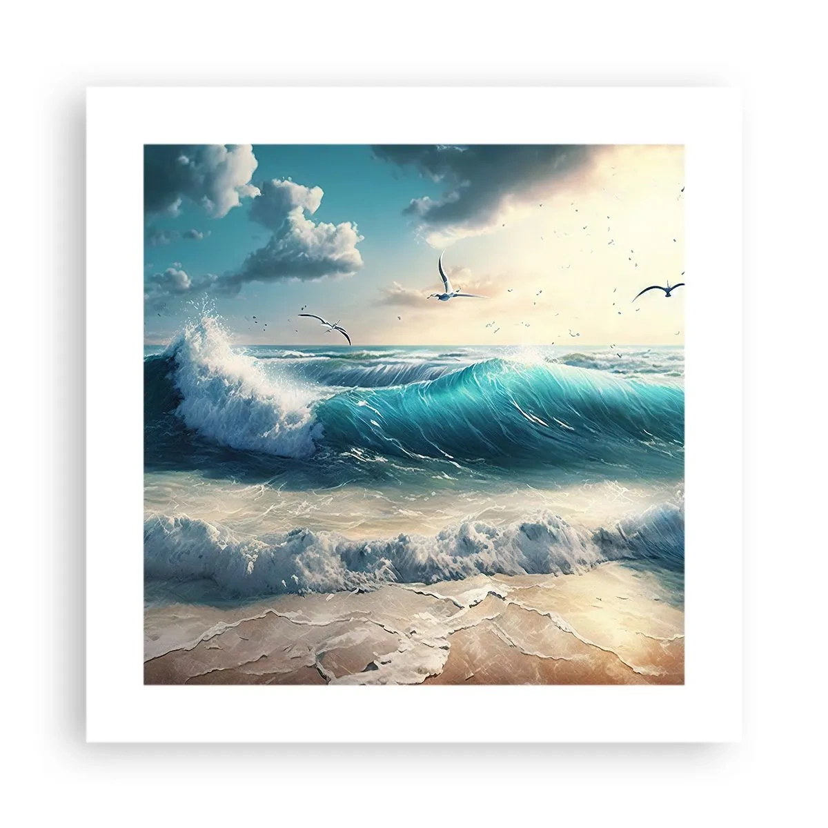 Poster - Sunetul valurilor doar pentru tine - 40x40 cm