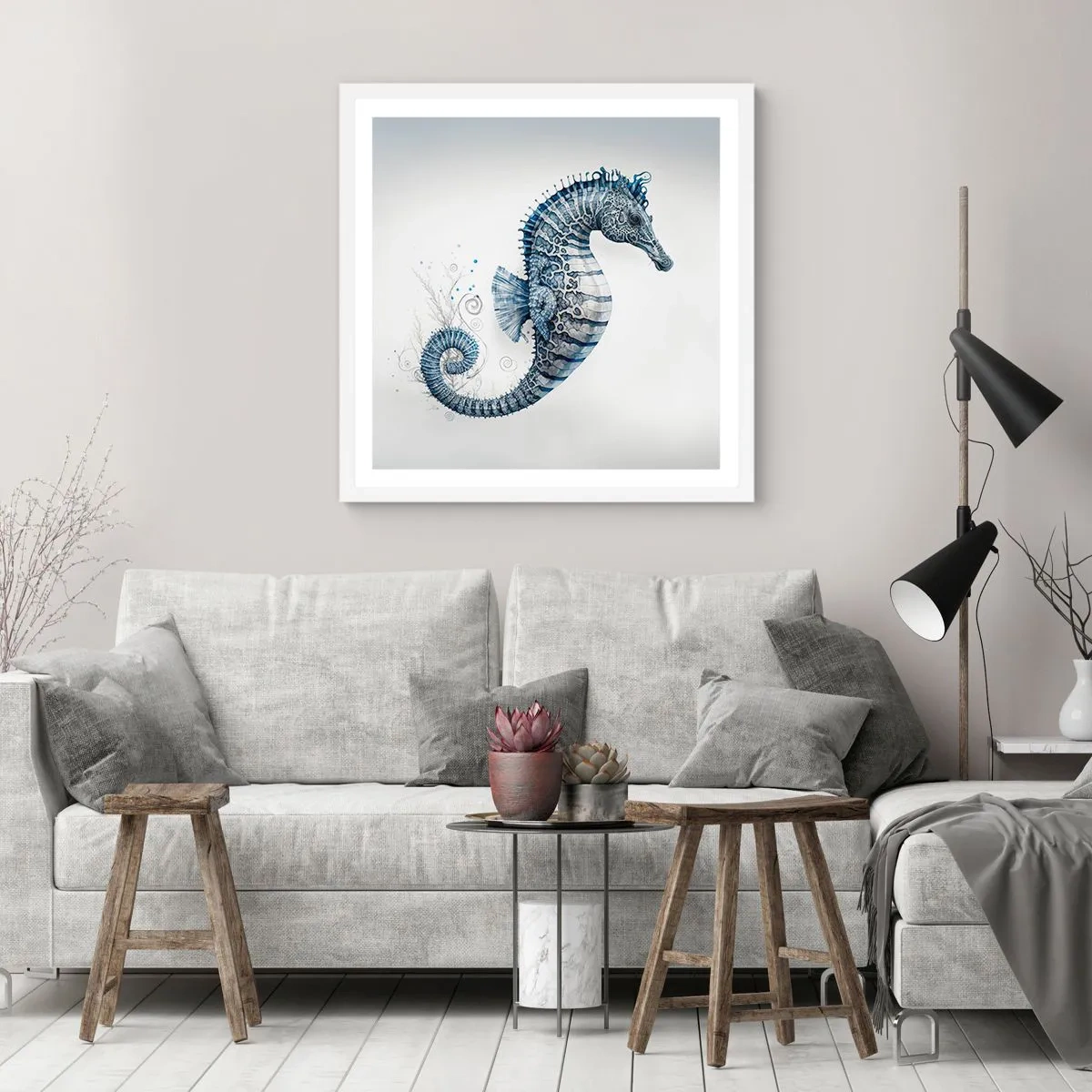 Poster în ramă albă - O glumă inocentă a naturii - 50x50 cm