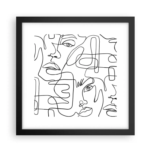 Poster în ramă neagră - Într-o încurcătură de emoții - 30x30 cm