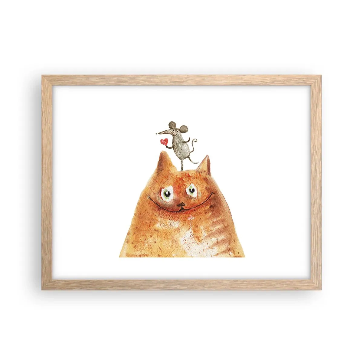 Poster în ramă de stejar deschis - Paradoxurile iubirii - 40x30 cm