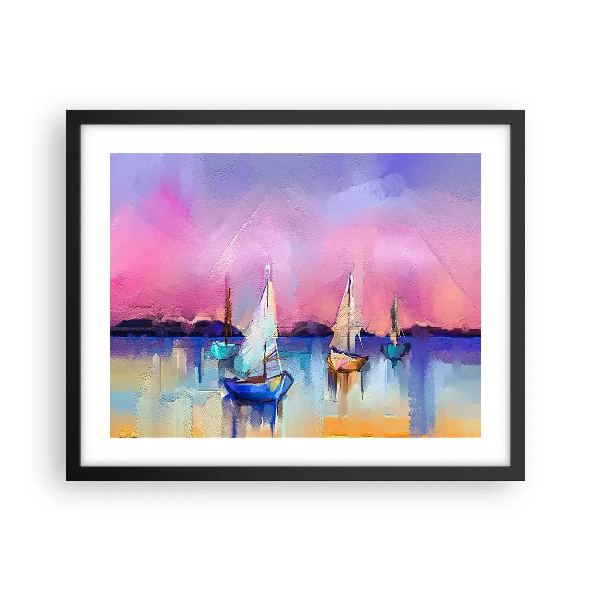 Poster în ramă neagră - Direcția: ape largi - 50x40 cm