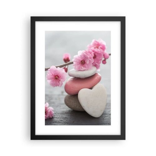 Poster în ramă neagră - Fericirea florilor de cireș - 30x40 cm