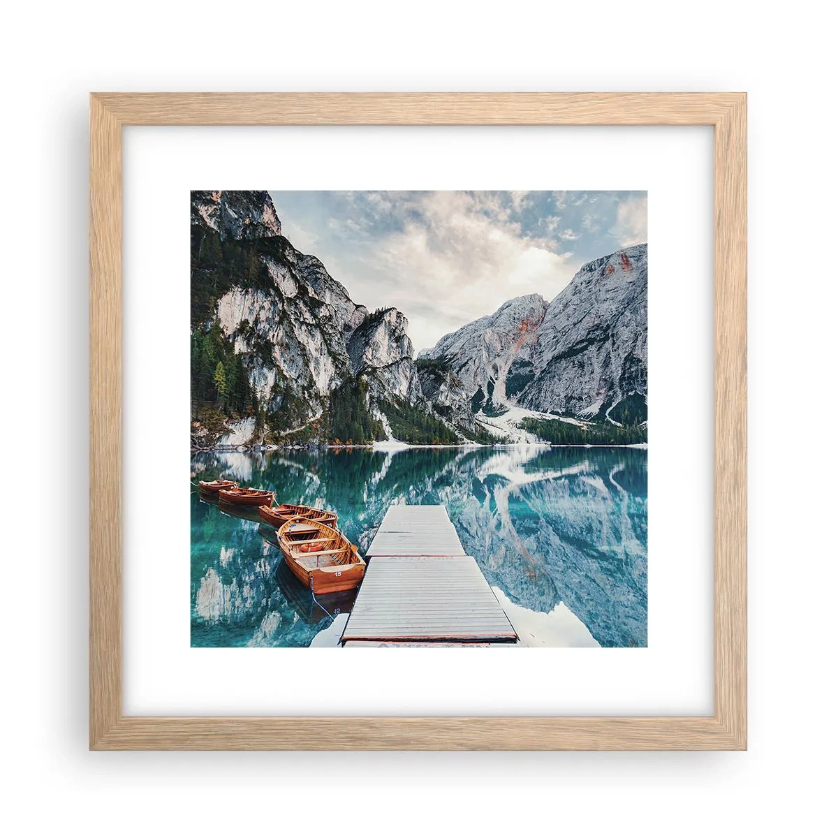 Poster în ramă de stejar deschis - Îți vom arăta frumusețea - 30x30 cm