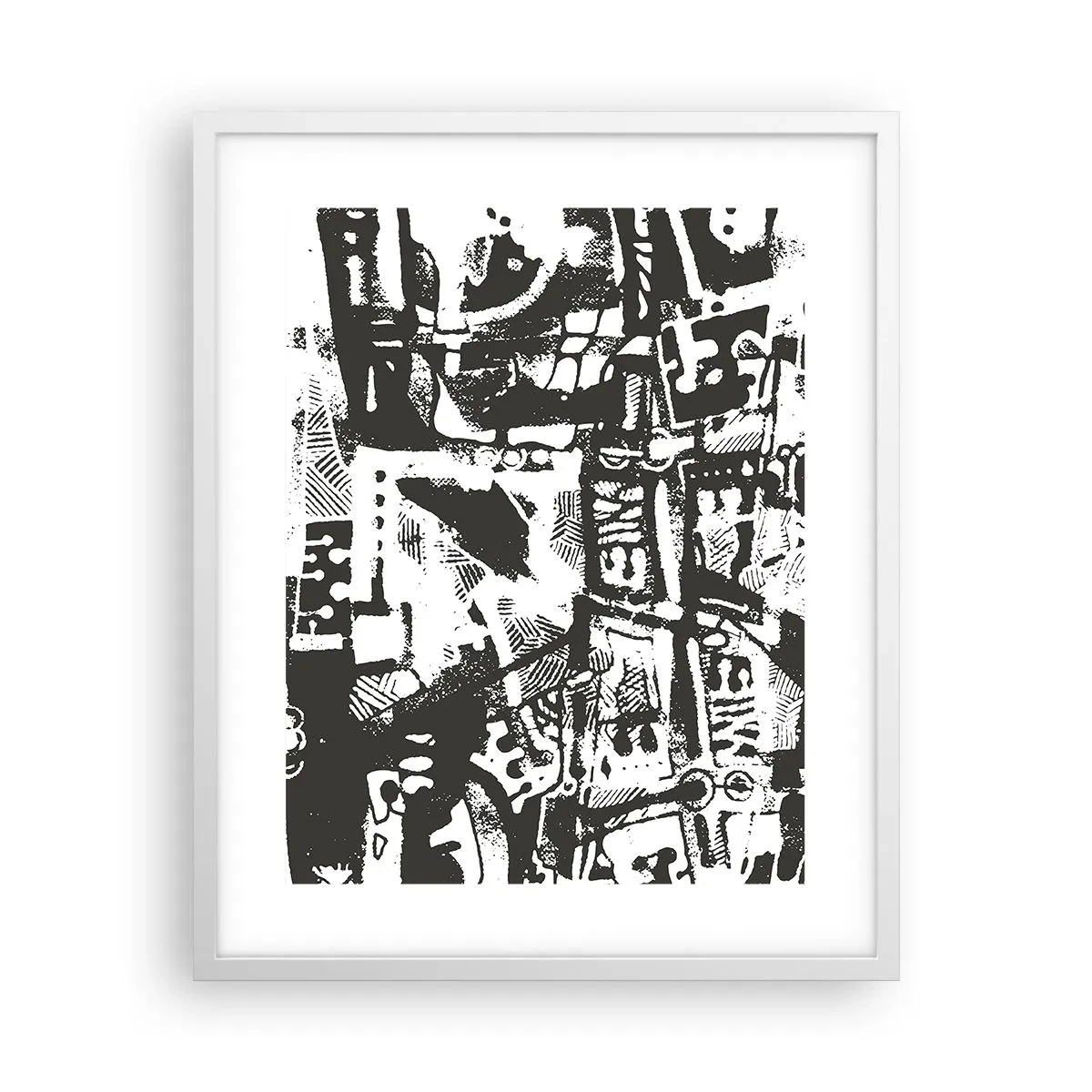 Poster în ramă albă - Ordine sau haos? - 40x50 cm