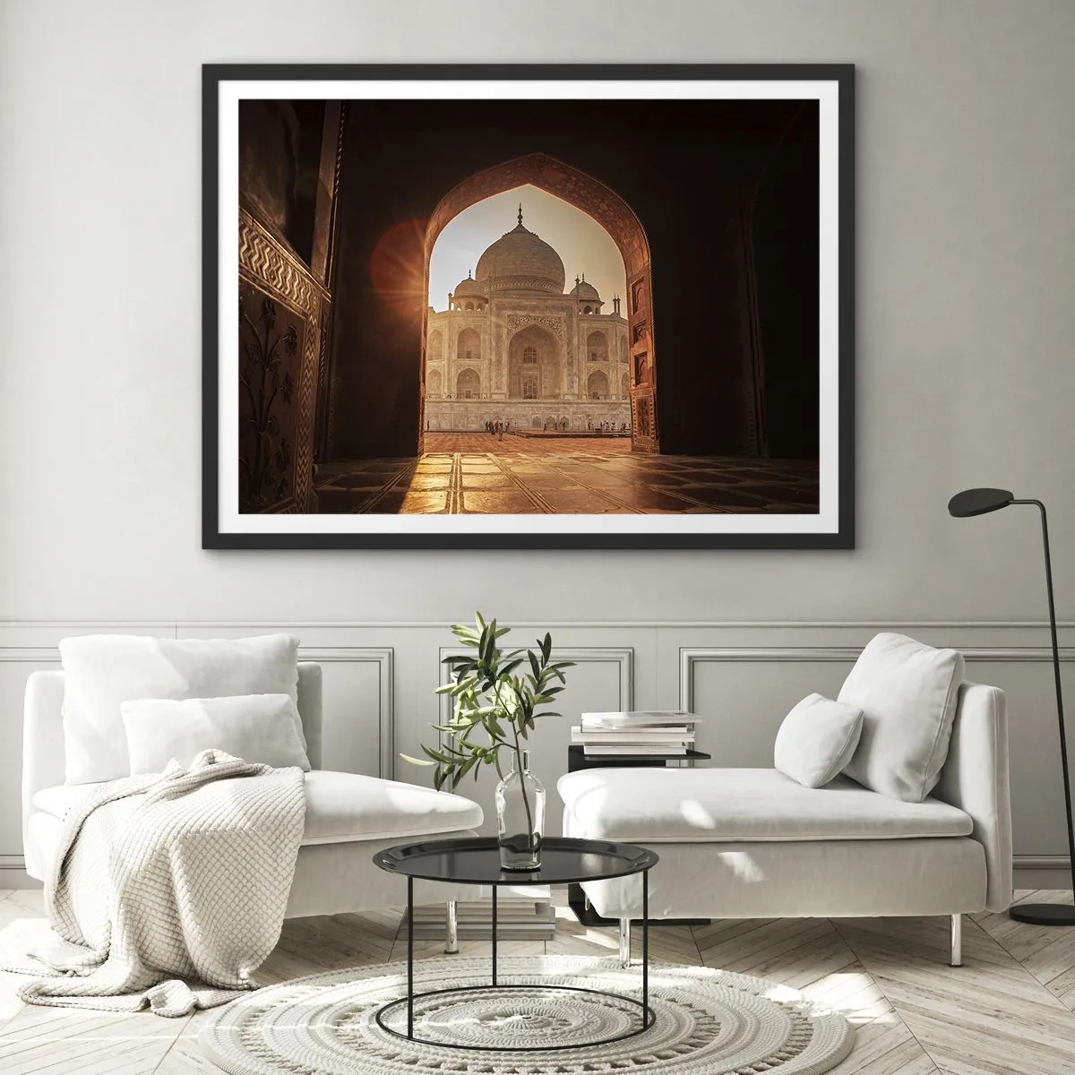 Poster în ramă neagră - Un monument al iubirii nepământene - 70x50 cm