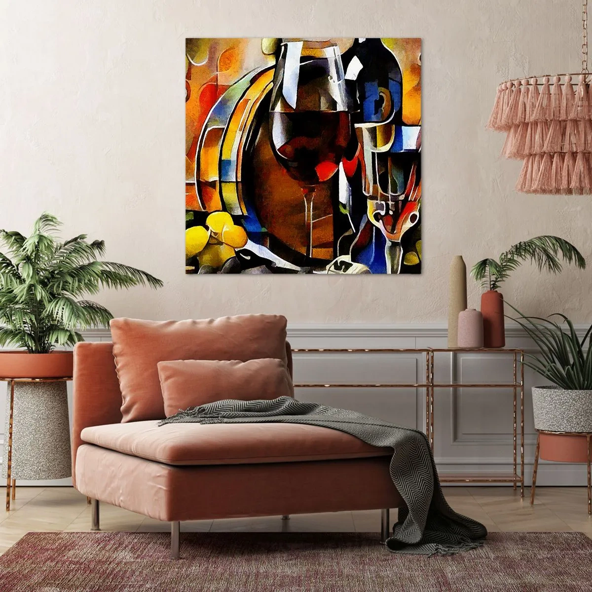 Tablou pe pânză - Și lumea devine mai colorată - 50x50 cm