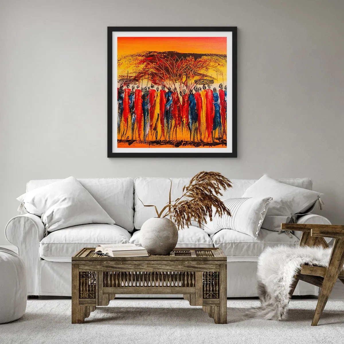 Poster în ramă neagră - Acolo, acolo, acolo, acolo se duc - 30x30 cm