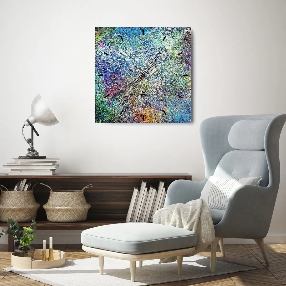 Ceas de perete - Ceas pe sticlă - Nu este atât de simplu - 30x30 cm