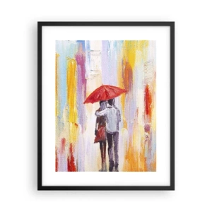 Poster în ramă neagră - Să plouă în continuare - 40x50 cm