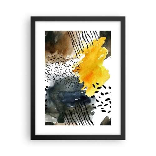 Poster în ramă neagră - O întâlnire a elementelor - 30x40 cm