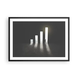 Poster în ramă neagră - Succesul - o impresie - 70x50 cm