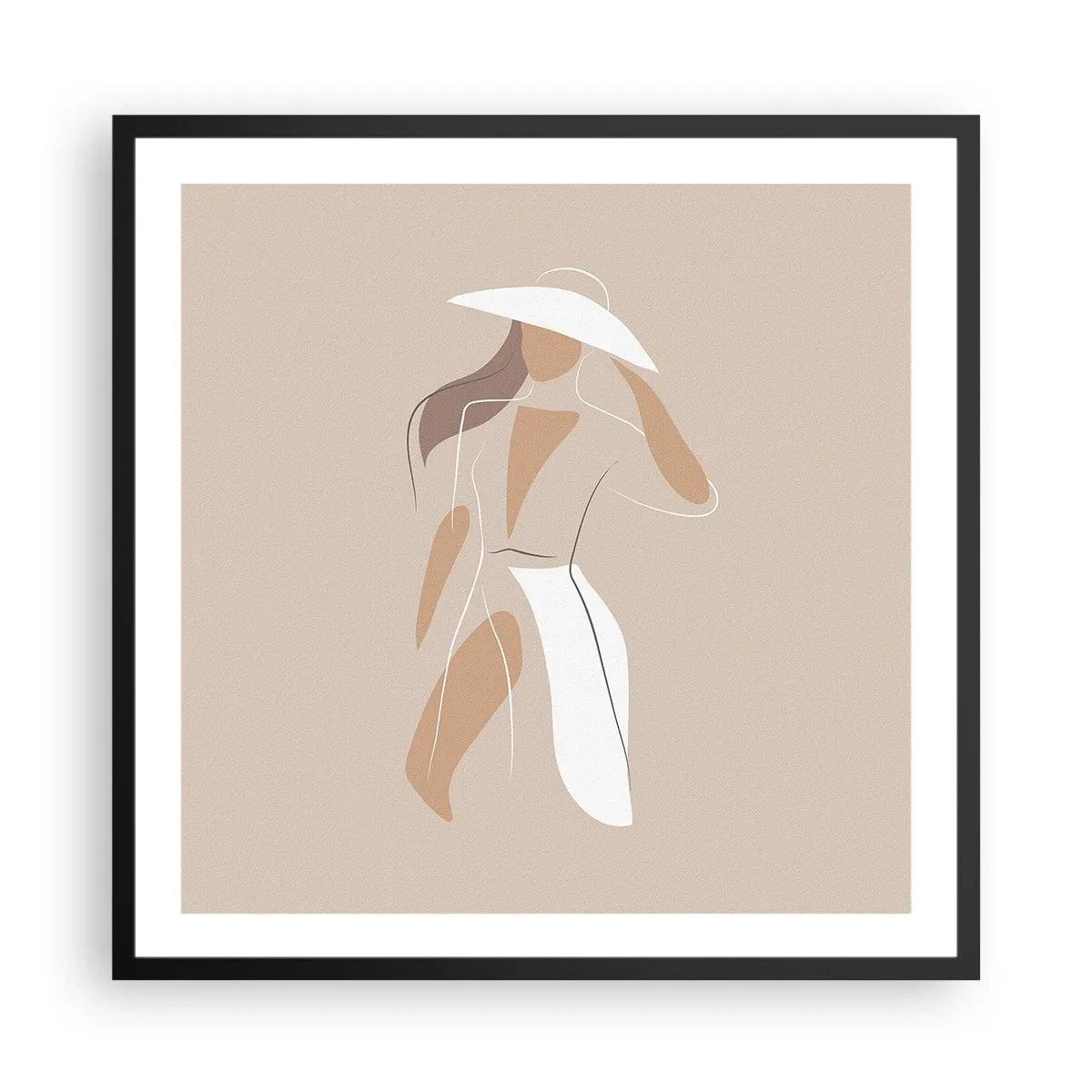 Poster în ramă neagră - Moda este distractivă - 60x60 cm