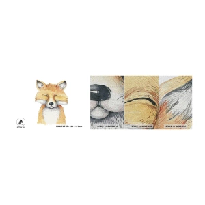 Mostră tapet Premium Sand - Mofturi de vulpe - Pentru copii, Vulpe, Prietenie - 100x30 cm