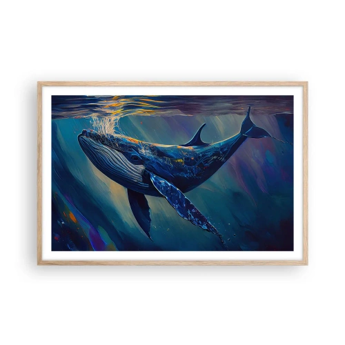 Poster în ramă de stejar deschis - Bun venit în lumea mea - 91x61 cm