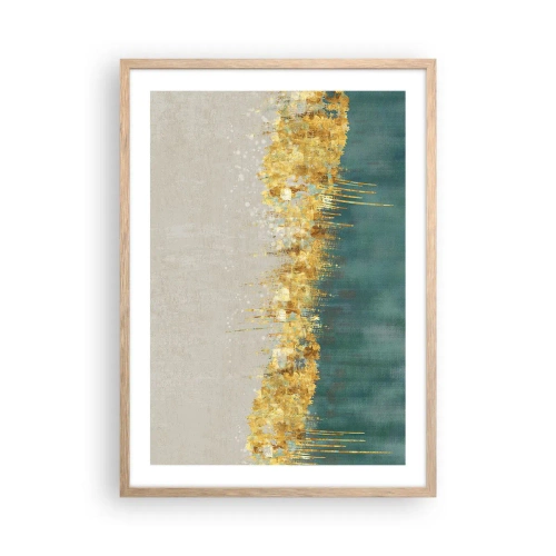 Poster în ramă de stejar deschis - Frontiera de aur - 50x70 cm