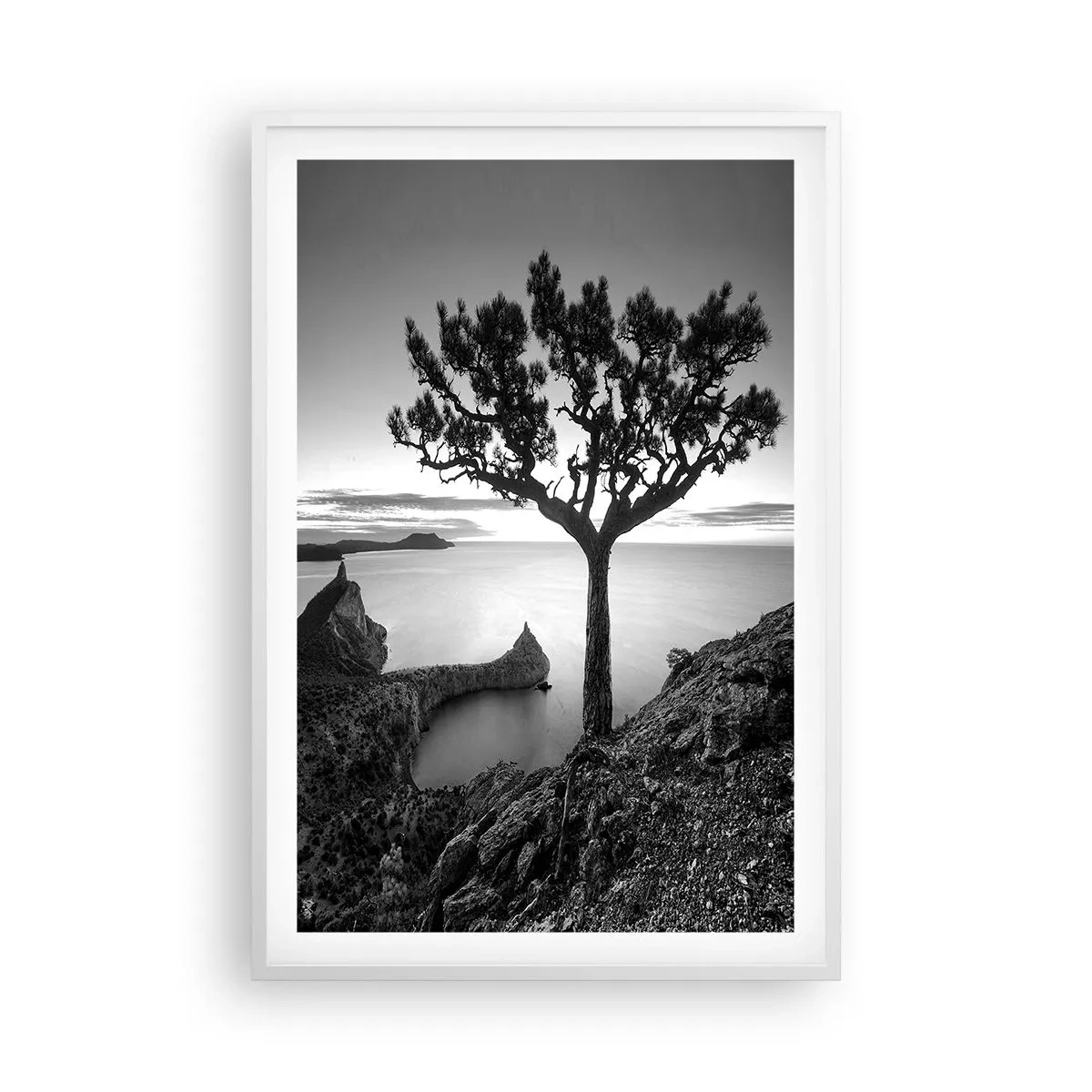 Poster în ramă albă - Liniște până la orizont - 61x91 cm