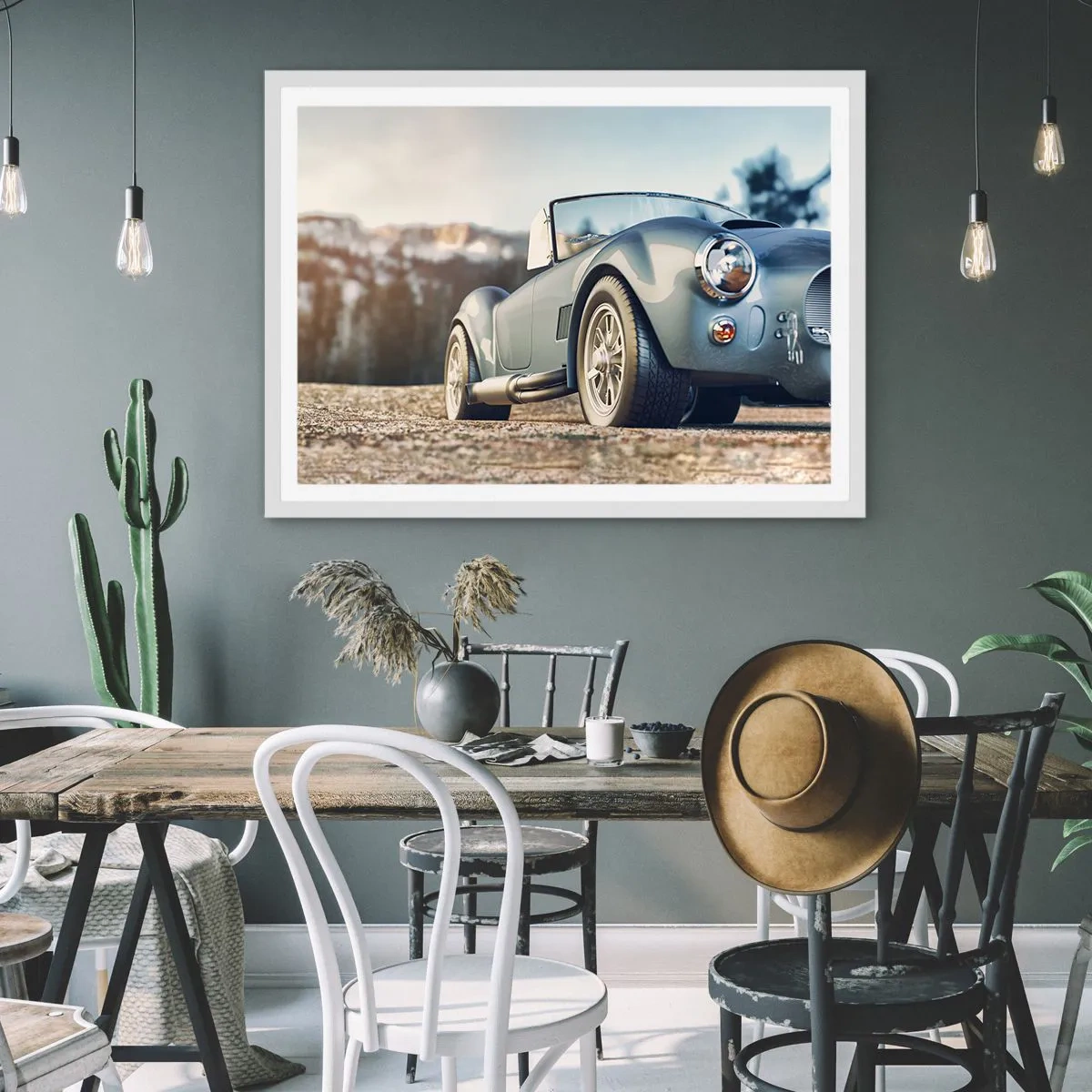 Poster în ramă albă - Pentru că stilul contează - 70x50 cm