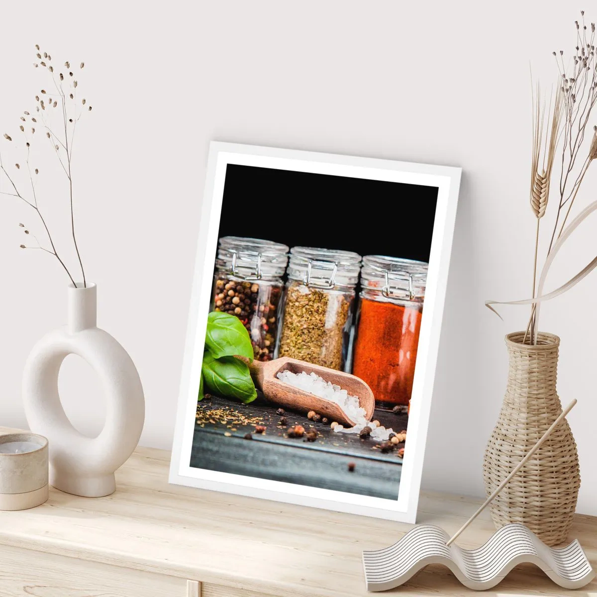 Poster în ramă albă - Pentru a da un gust vieții - 70x100 cm