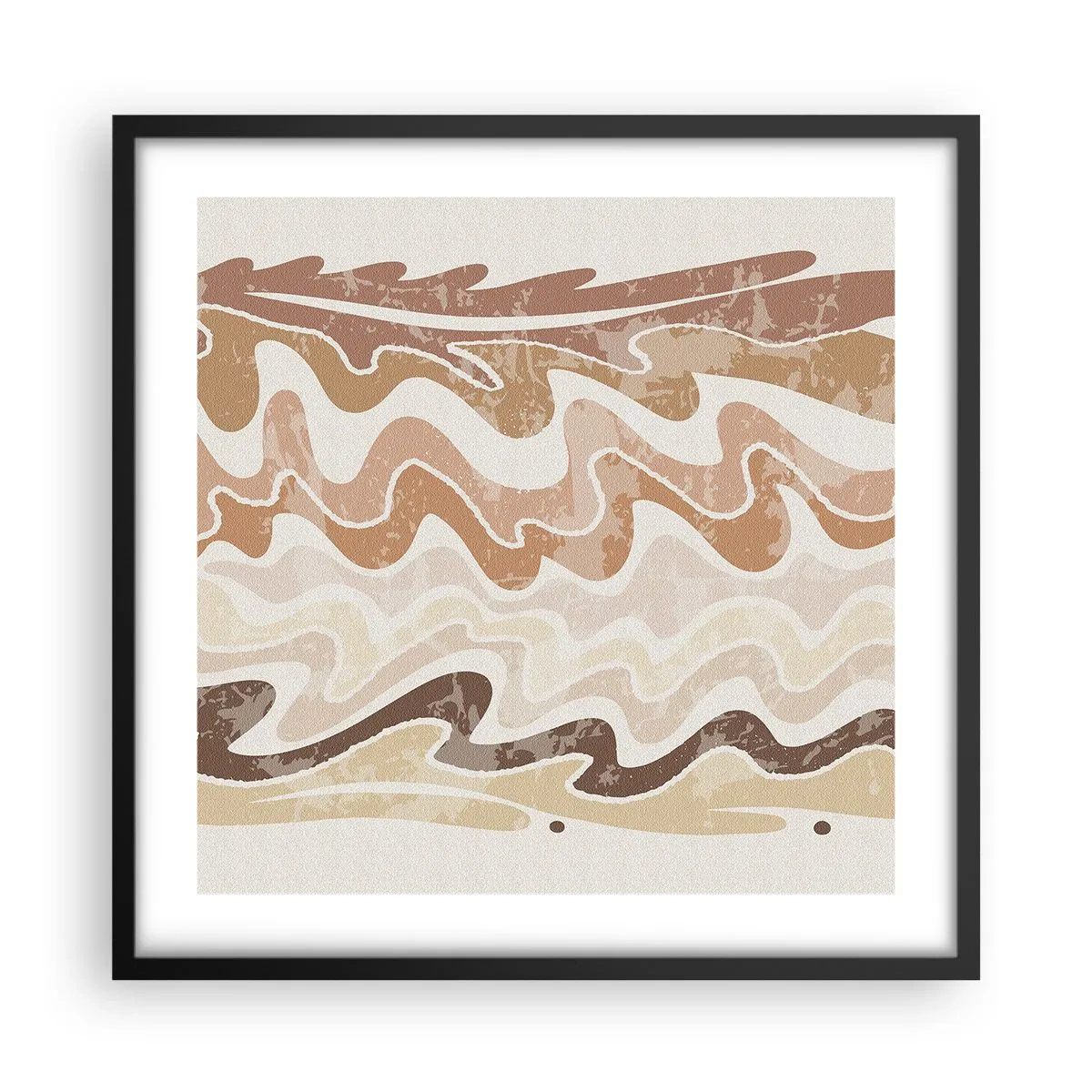 Poster în ramă neagră - Energie bună - emoții bune - 50x50 cm