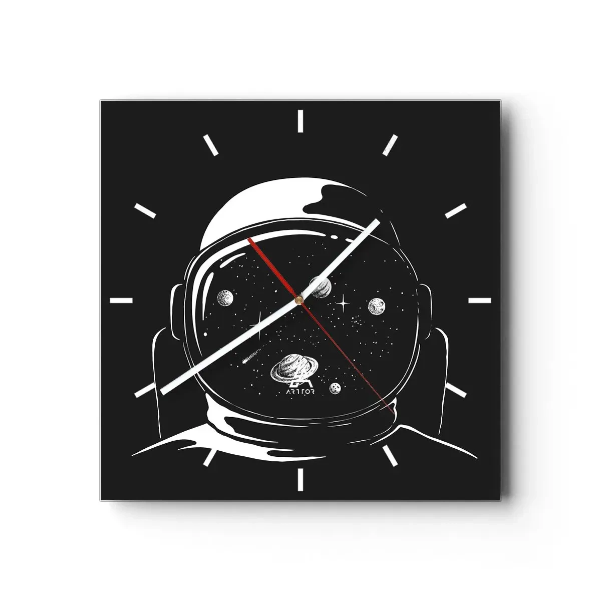 Ceas de perete - Ceas pe sticlă - Mișto priveliște - 30x30 cm