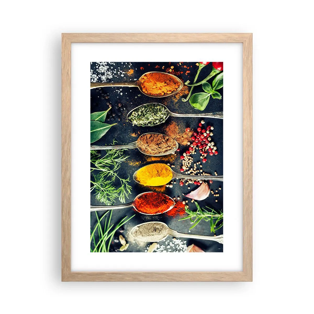 Poster în ramă de stejar deschis - Magie culinară - 30x40 cm