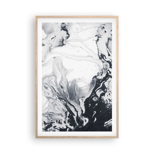 Poster în ramă de stejar deschis - Interiorul Pământului - 61x91 cm