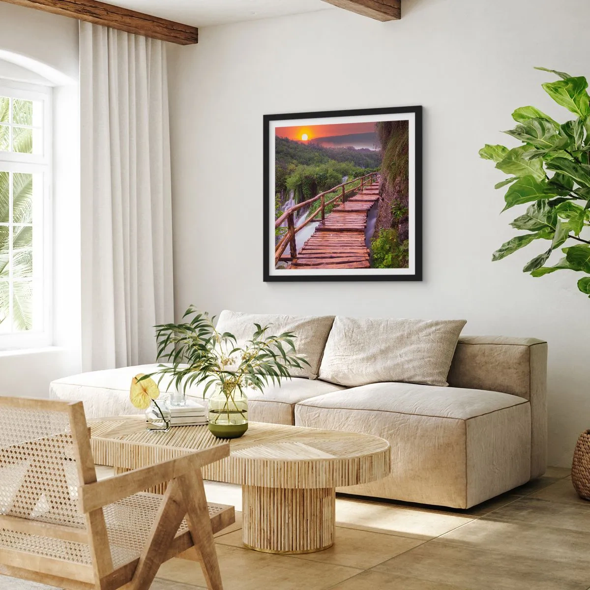 Poster în ramă neagră - Frumusețe de necrezut - 50x50 cm