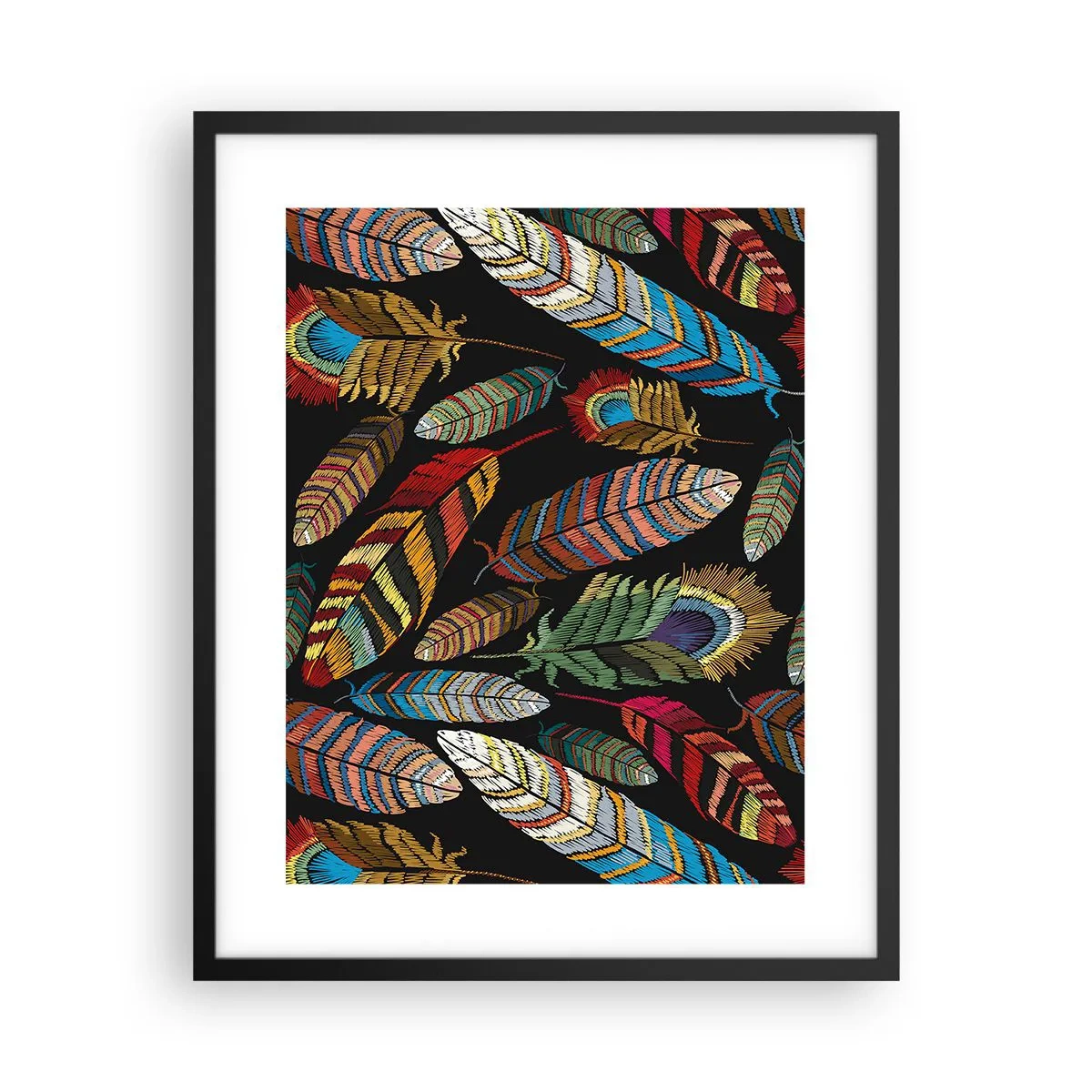 Poster în ramă neagră - Carnavalul păsărilor - 40x50 cm