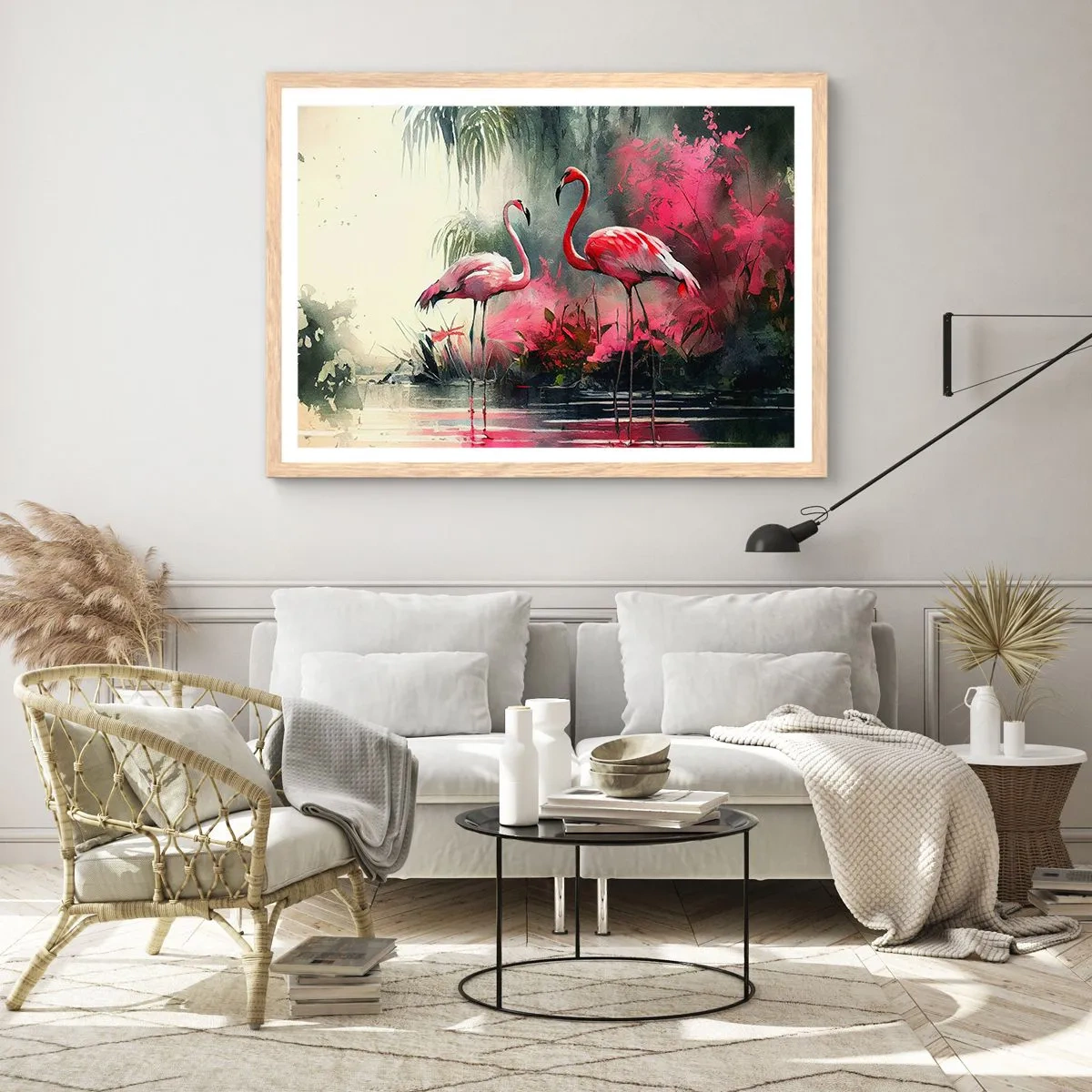 Poster în ramă de stejar deschis - O lecție de farmec natural - 70x50 cm