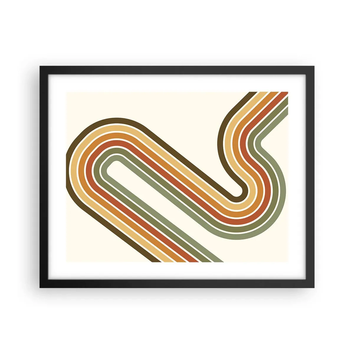 Poster în ramă neagră - Cu zigzag până la destinație - 50x40 cm