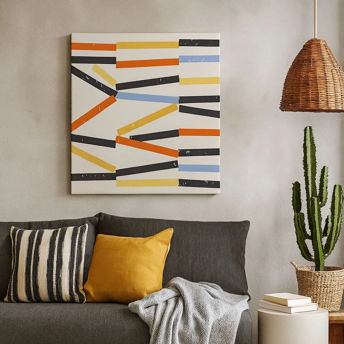 Tablou pe pânză - Compoziție la nivel - 30x30 cm