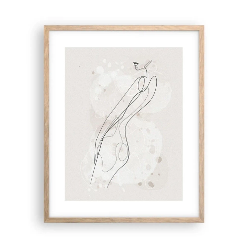 Poster în ramă de stejar deschis - Să rătăcești cu privirea - 40x50 cm