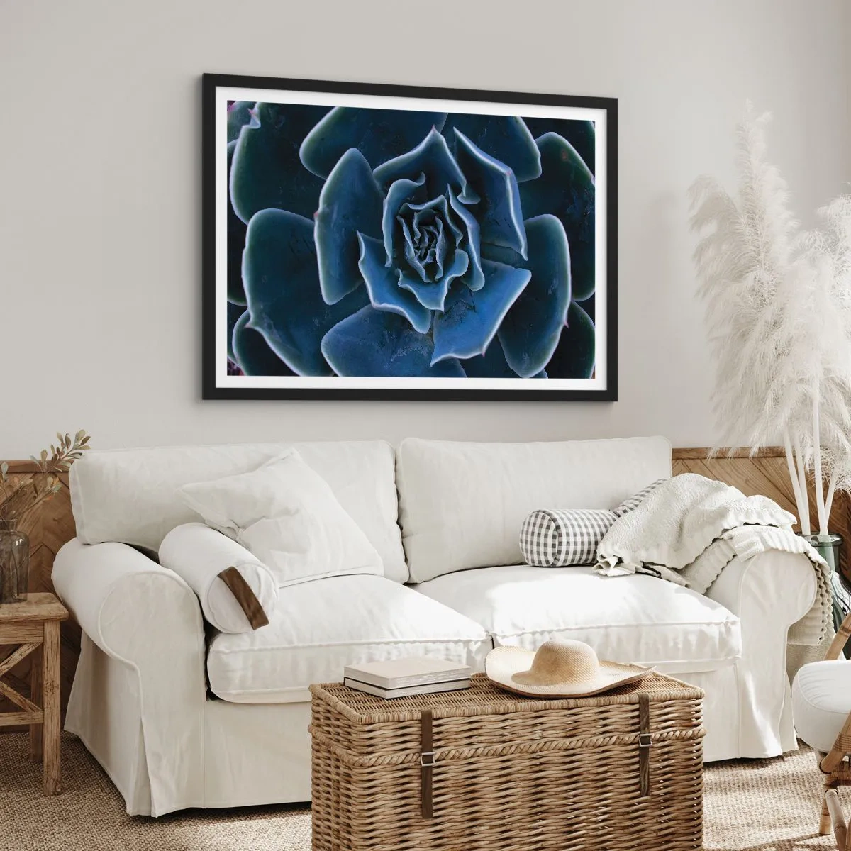 Poster în ramă neagră - Floare de deșert - 70x50 cm