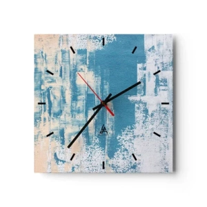 Ceas de perete - Ceas pe sticlă - Prin ţurţur de gheață - 30x30 cm