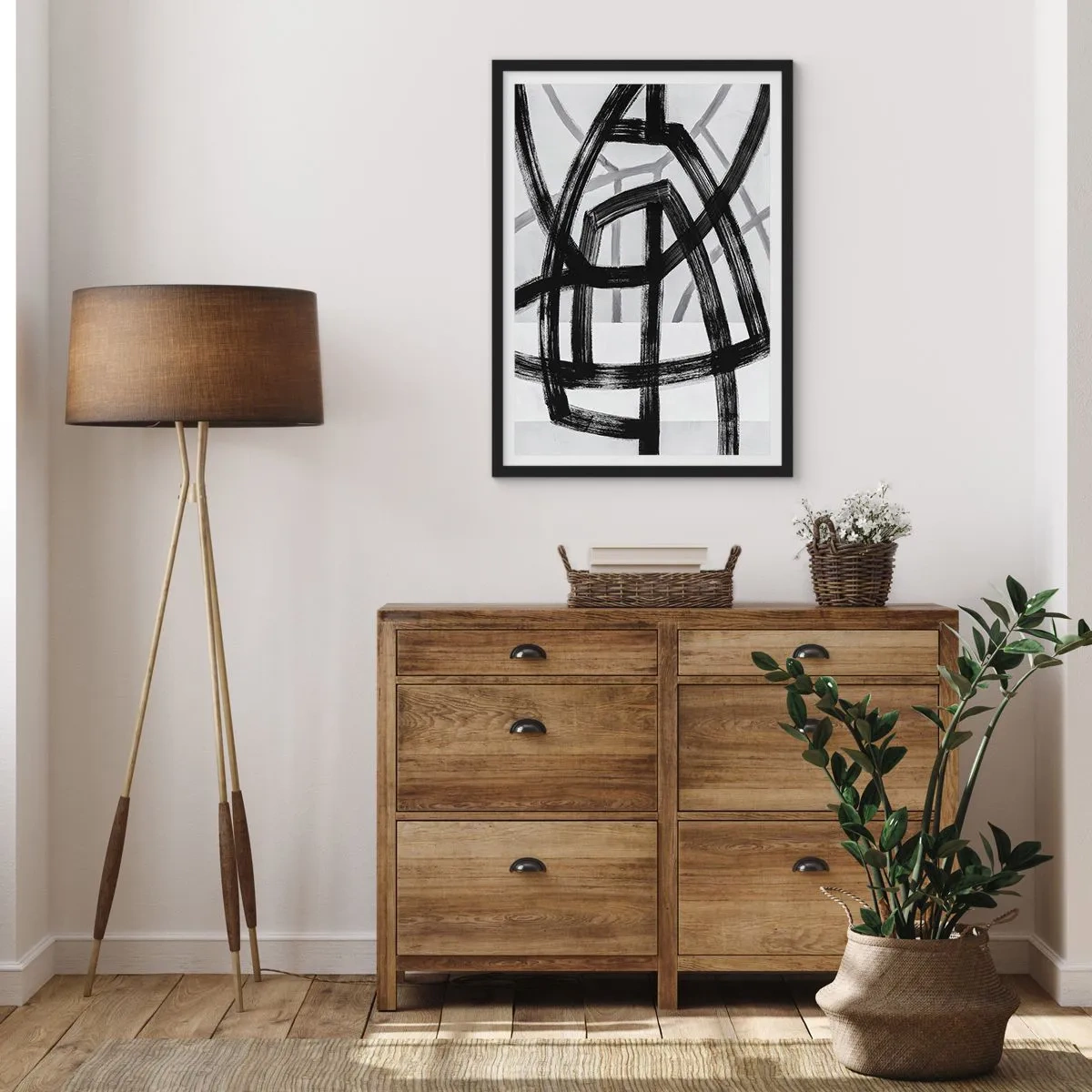 Poster în ramă neagră - Construind adâncimea - 40x50 cm