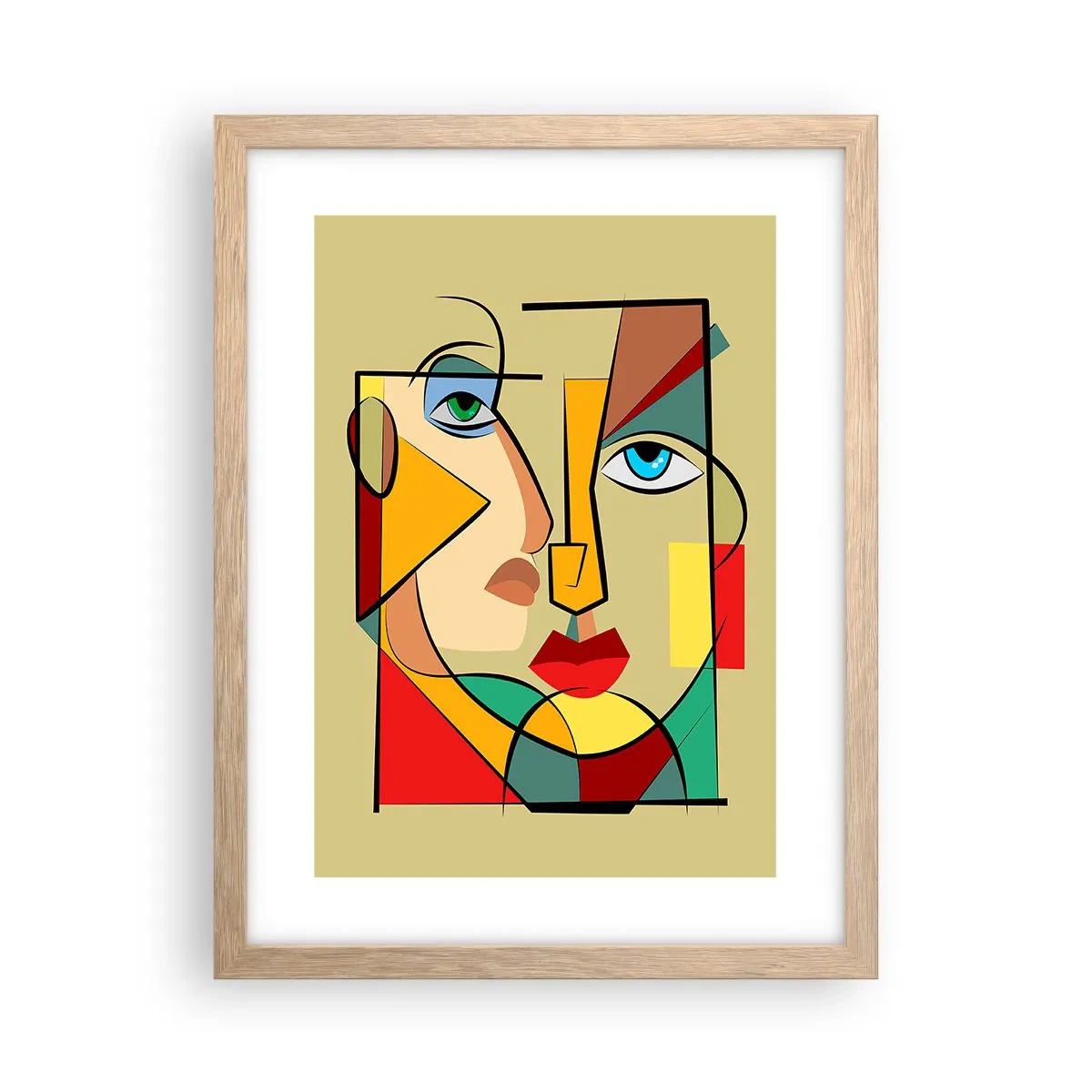 Poster în ramă de stejar deschis - Pereche asortată - 30x40 cm