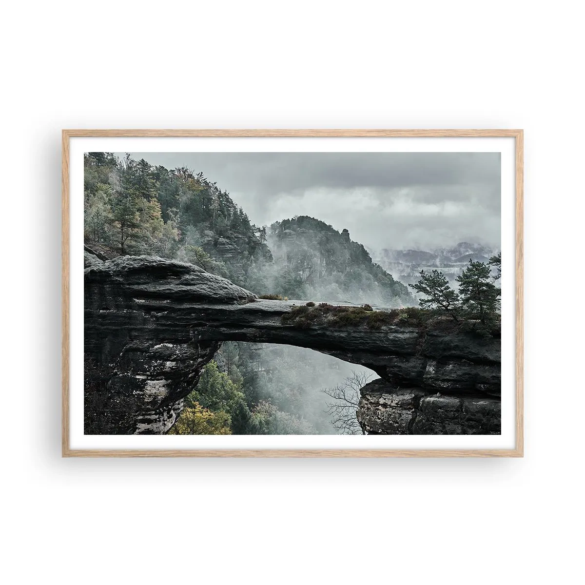 Poster în ramă de stejar deschis - Aventura este pe cale să înceapă - 100x70 cm