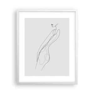 Poster în ramă albă - Abia o promisiune - 40x50 cm