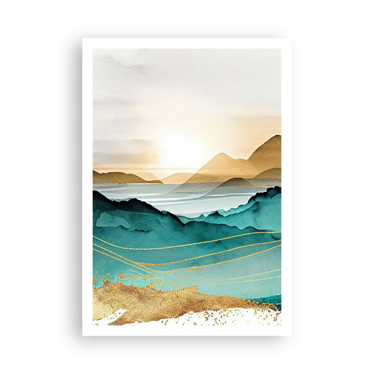 Poster - La limita abstracției - peisaj - 70x100 cm