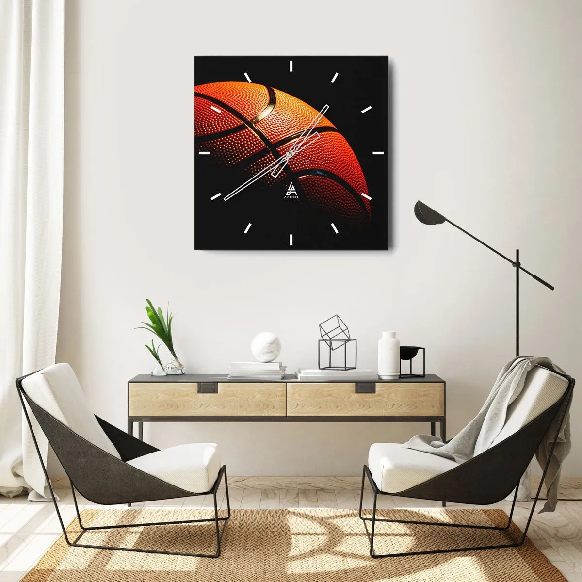 Ceas de perete - Ceas pe sticlă - Frumoasă ca o planetă - 30x30 cm