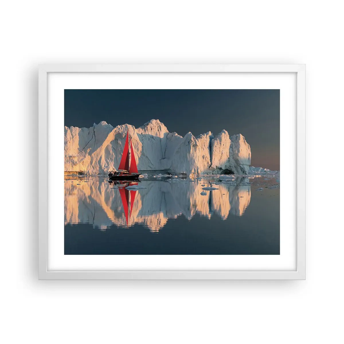 Poster în ramă albă - La capătul lumii - 50x40 cm