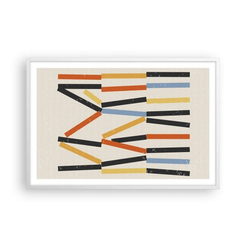 Poster în ramă albă - Compoziție la nivel - 91x61 cm